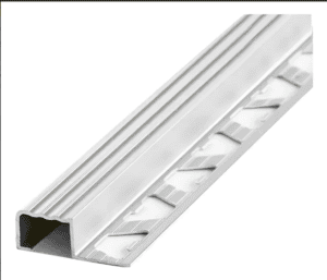Atrim Protector de Escalón Grada Aluminio 10,5 mm x 20 mm x 2,5 m Cromo Mate