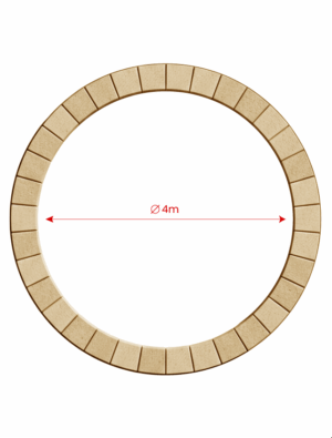 Bordes Conjunto Circulo 4Mts x 34 Unidades