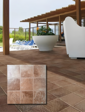 Cerámica Porfido marrón 35x35cm. Precio por caja (2,20m2).
