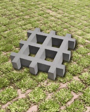 Loseta Paver Green ceniza para césped 44x44x8cm