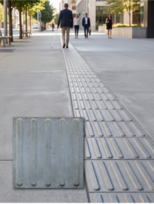 LOSETA PODOTACTIL GUIA GRIS 40X40X2.5 X MTS2